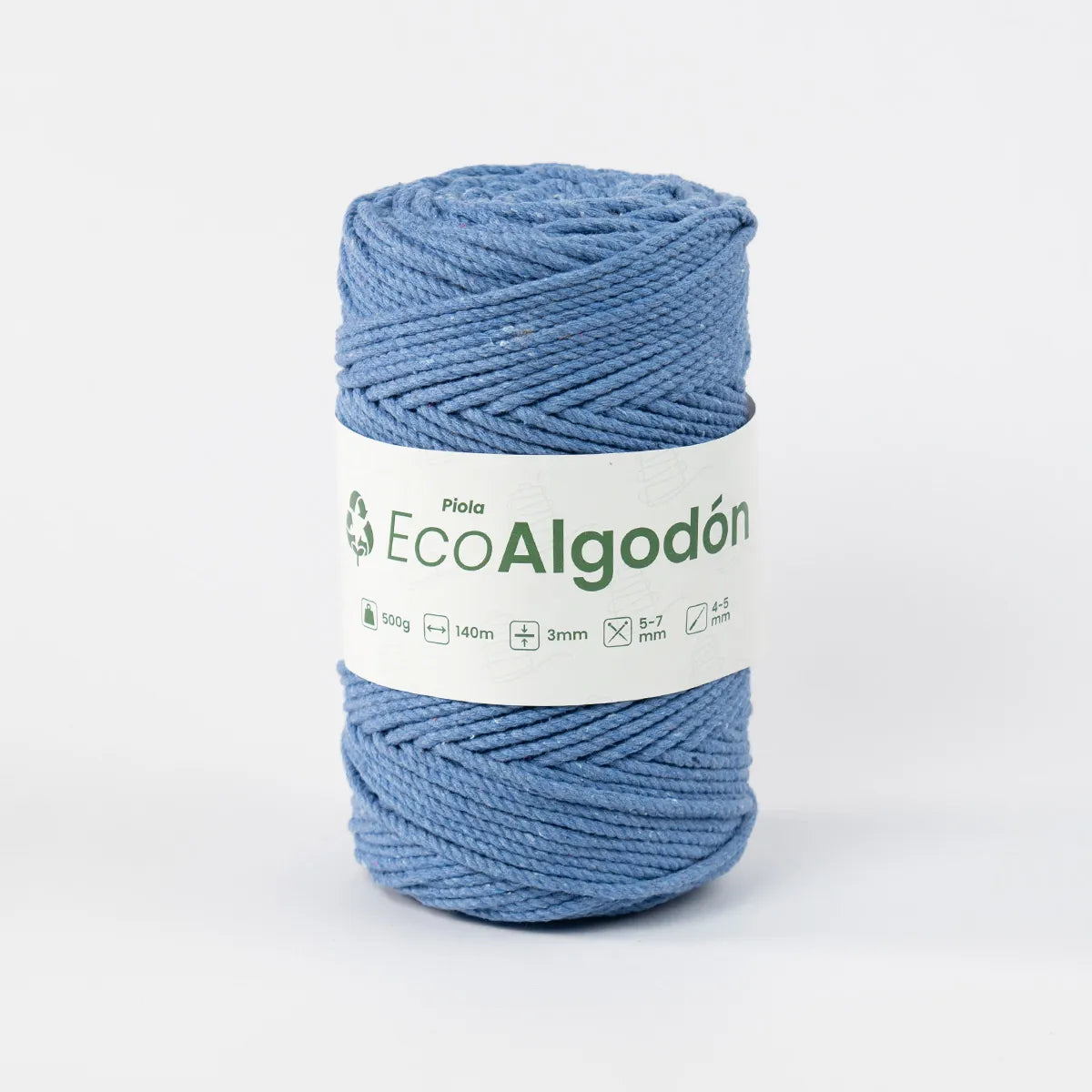 Piola Eco Algodón 3mm Índigo