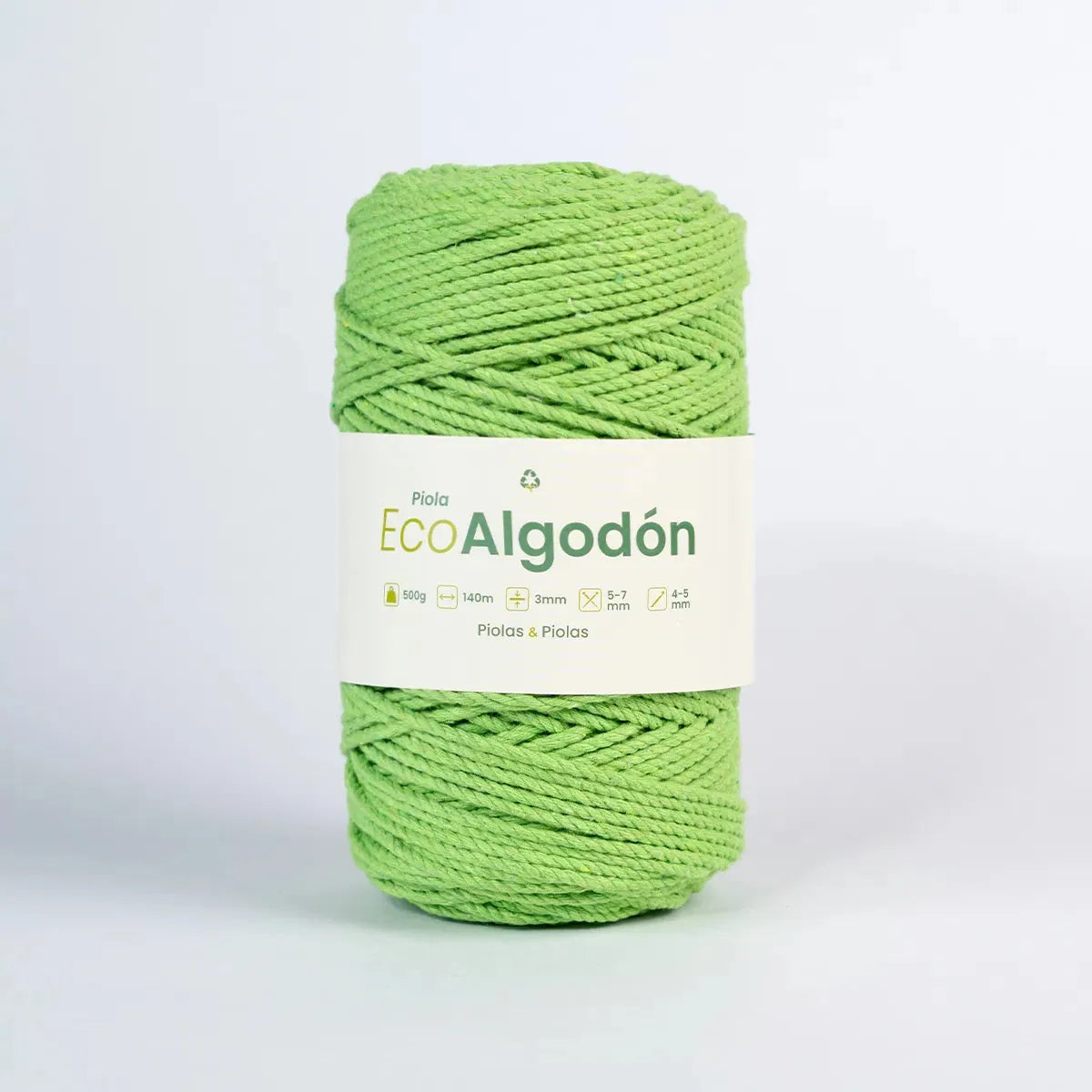 Piola Eco Algodón 3mm Manzana