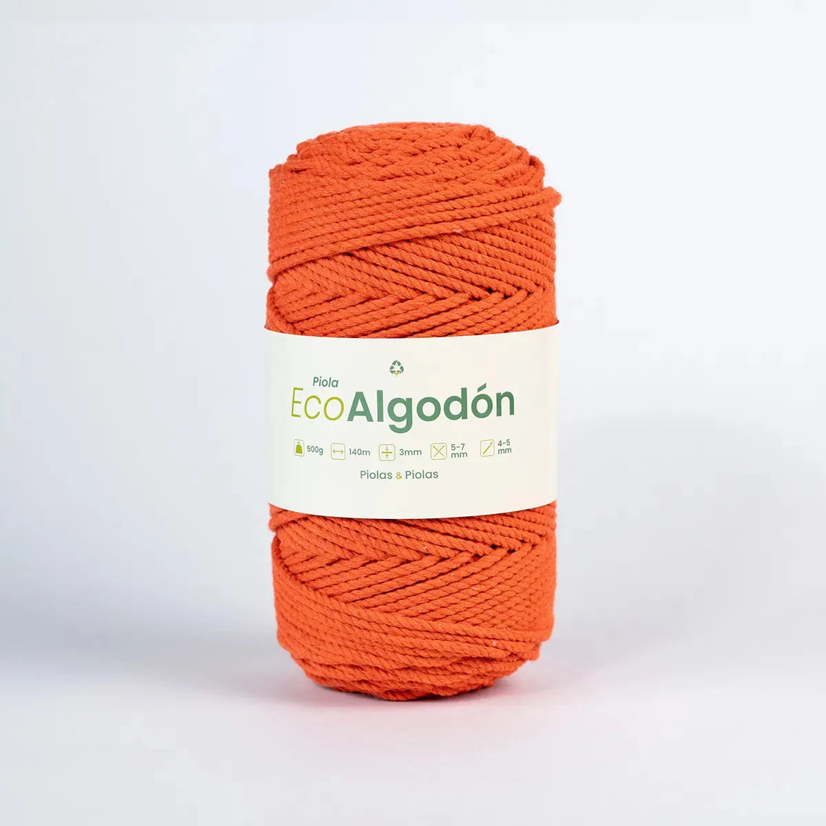 Piola Eco Algodón 3mm Naranja
