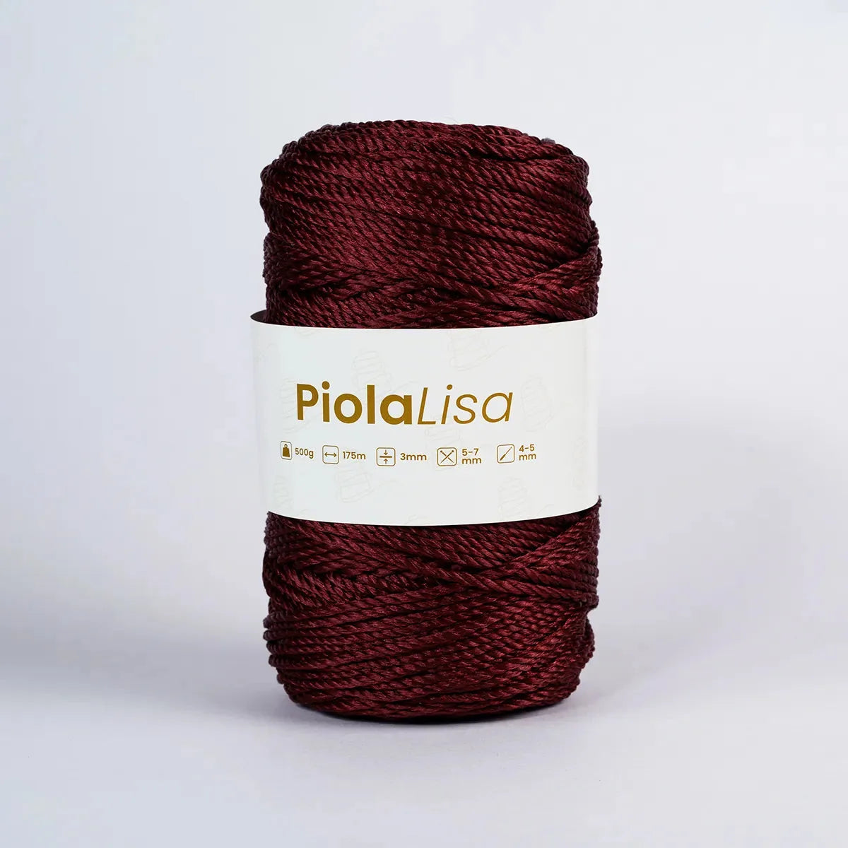 Piola Lisa 3mm Vinotinto