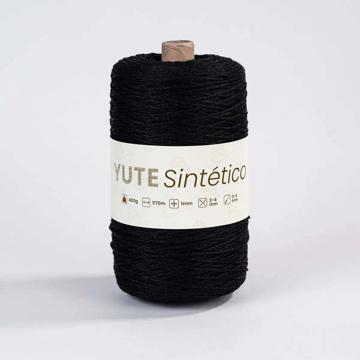 Piola Yute Sintético 1mm Negro