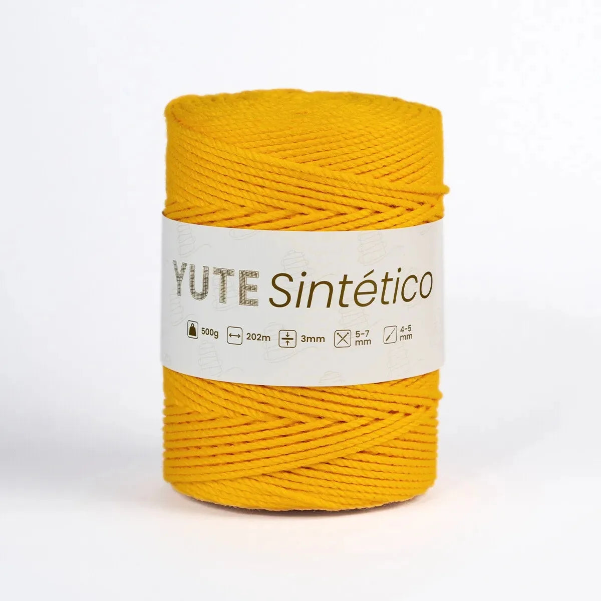 Piola Yute Sintético 3mm Amarillo