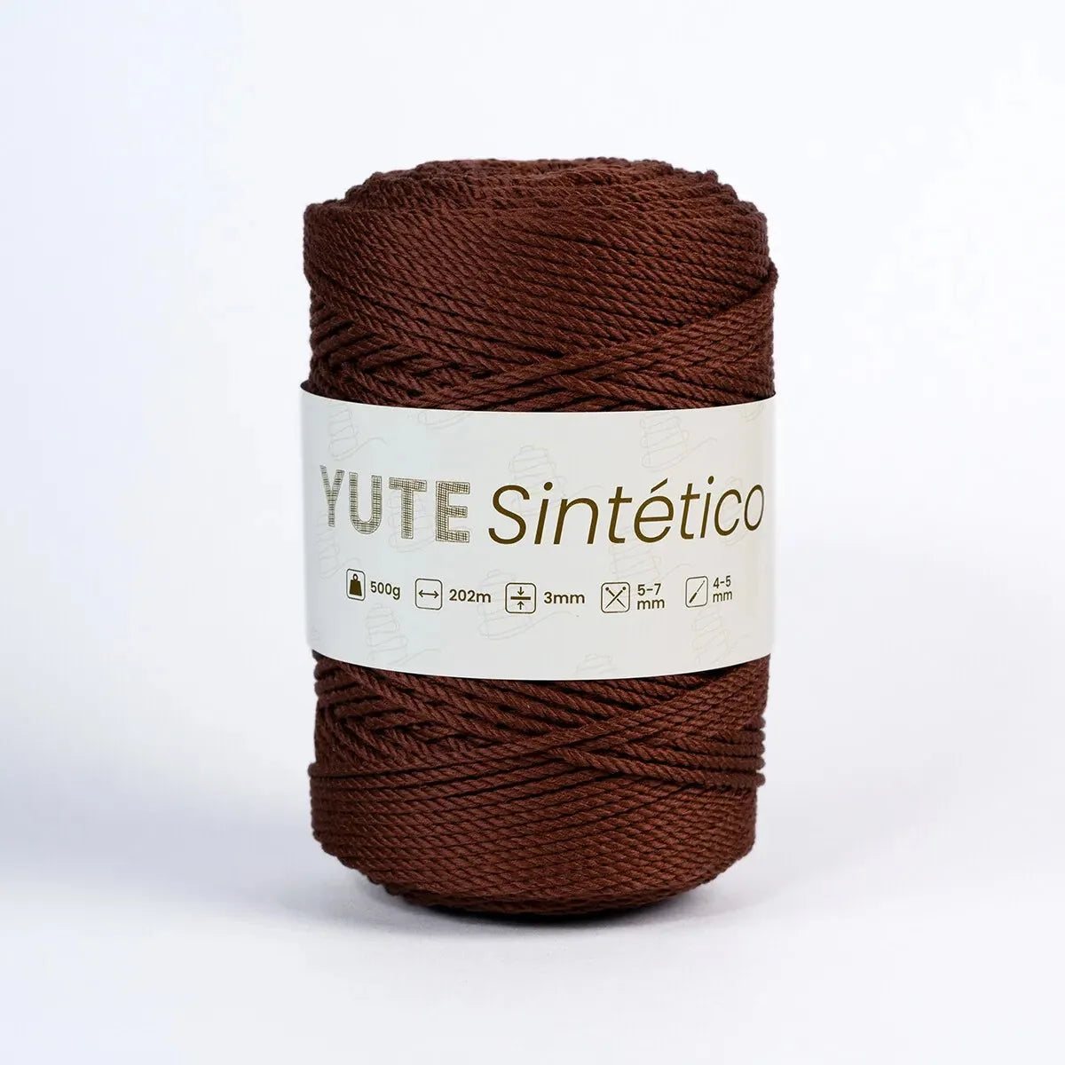 Piola Yute Sintético 3mm Chocolate