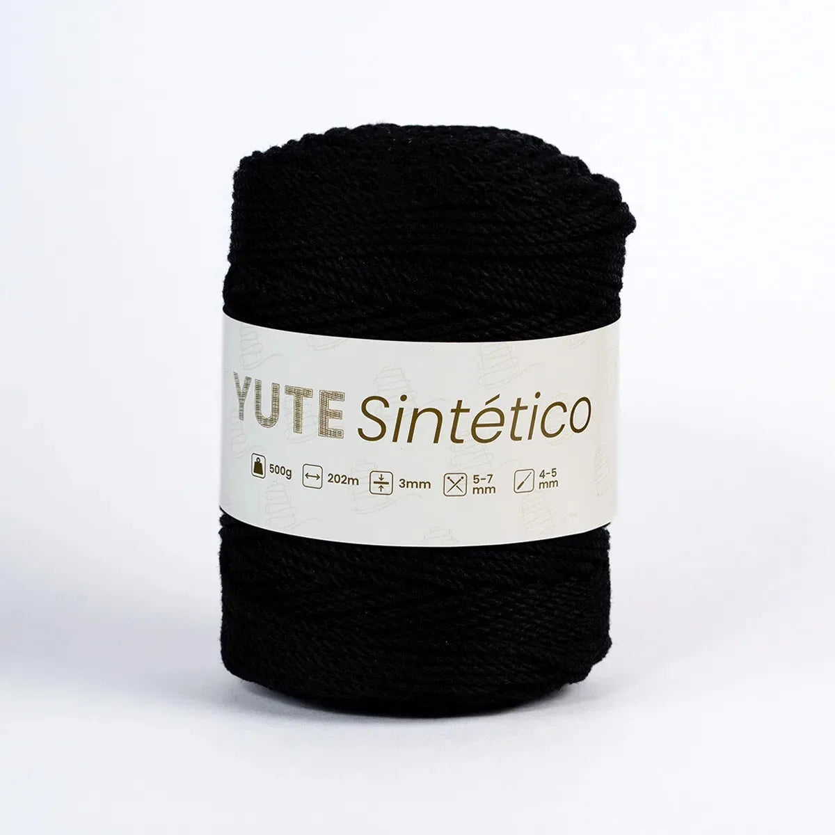 Piola Yute Sintético 3mm Negro