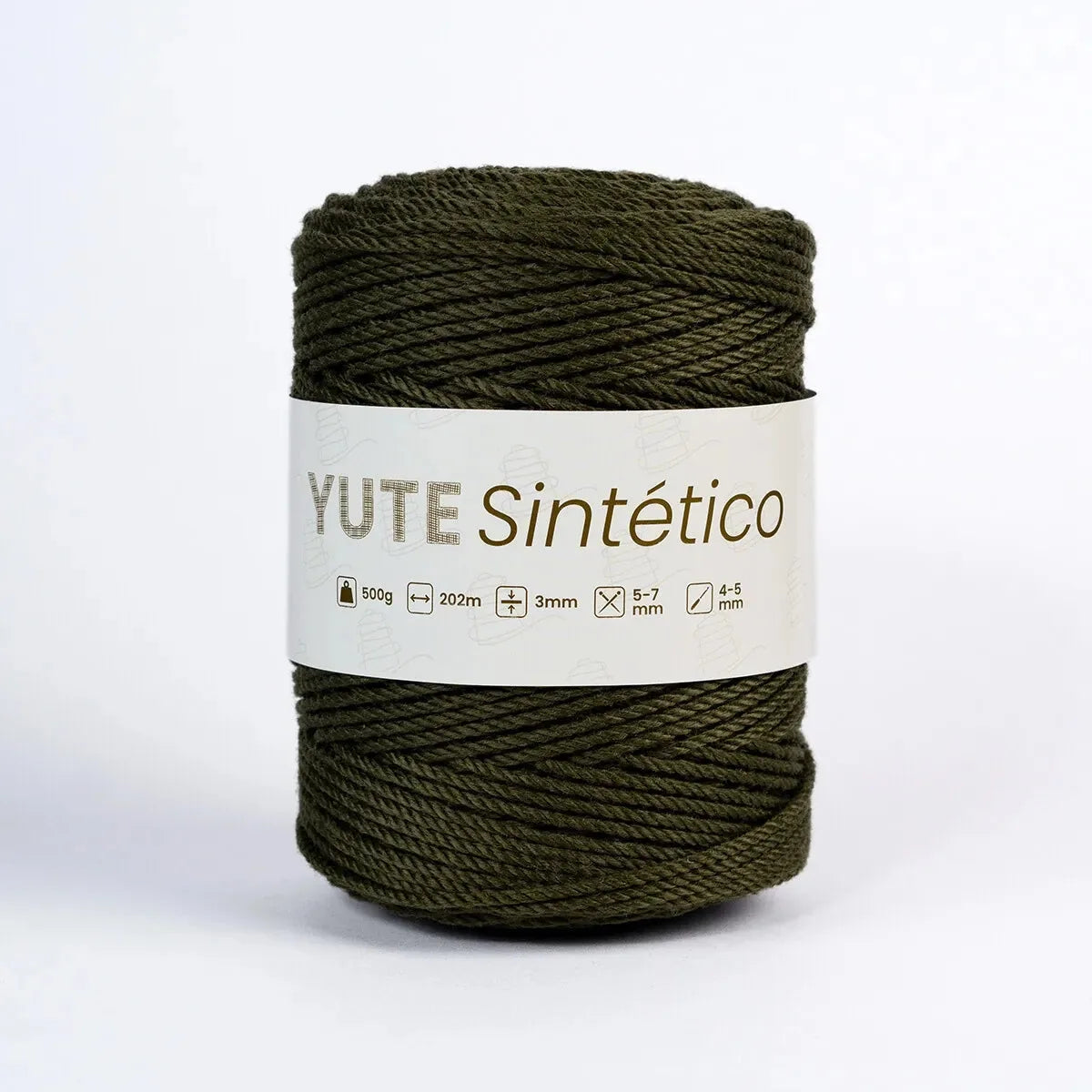 Piola Yute Sintético 3mm Verde Militar